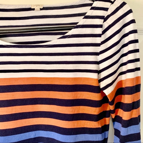 J. Crew Factory Color Block Striped Tee Size Small - Picture 4 of 8